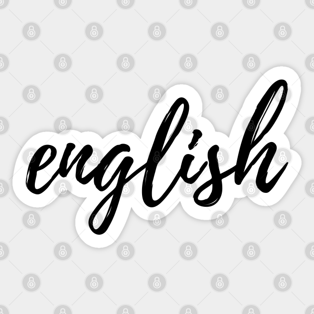 English Binder Label Binder Label Sticker TeePublic